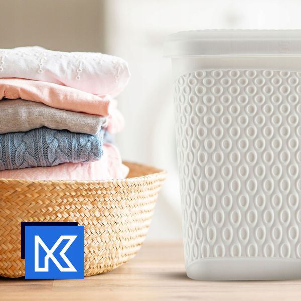 KADAX Pojemnik Na Proszek Do Prania 6L Detergenty Pudełko Biały zdjęcie 6