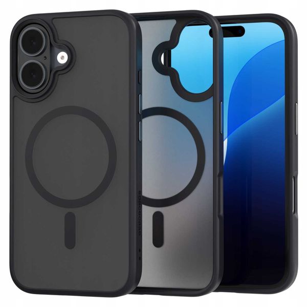 Spacecase Hybrid Mag Iphone 16 Black zdjęcie 1