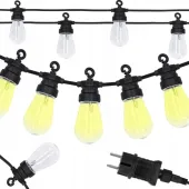 Lampki ogrodowe zewnętrzne tarasowe 20 żarówek LED