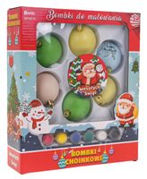KOLOROWE W ZESTAWIE Z FARBKAMI BOMBKI CHOINKOWE