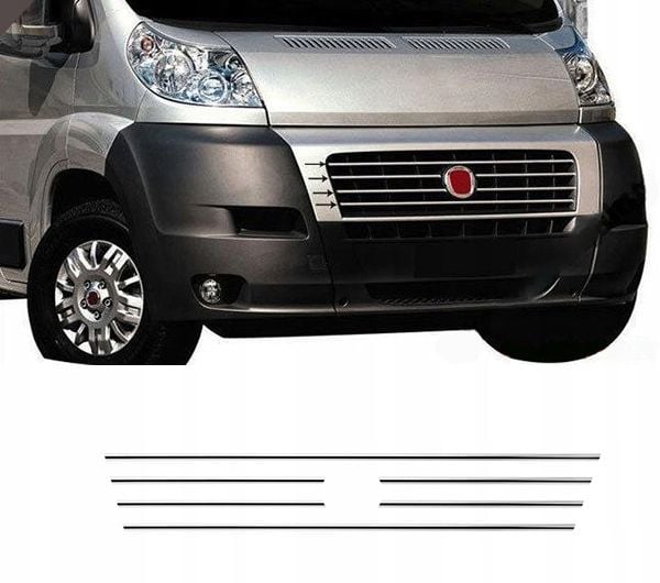 FIAT DUCATO - LISTWY CHROMOWANE CHROM na GRILL zdjęcie 1