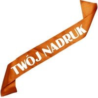 Szarfa w kolorze rdzawym z Twoim nadrukiem w kolorze białym