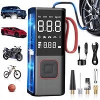 KOMPRESOR SPRĘŻARKA SAMOCHODOWY ROWEROWY AKUMULATOROWY 80W POMPKA 7800 mAh