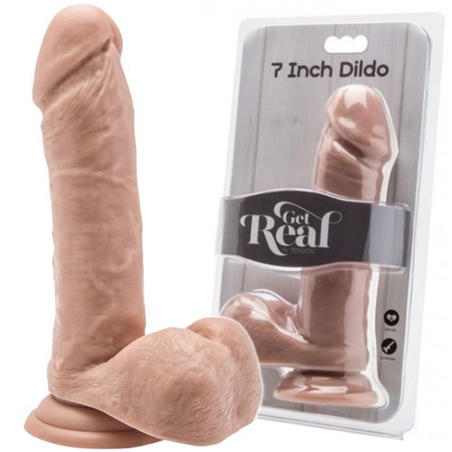 Cieliste Dildo Z Jądrami Get Real 7'' na Arena.pl