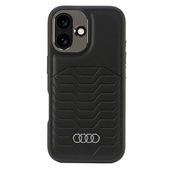 Audi Synthetic Leather MagSafe iPhone 16 6.1" czarny/black hardcase