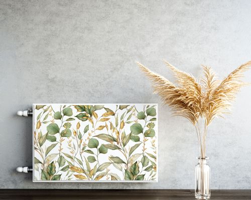 Magnetyczna OSŁONA Grzejnika Akwarelowe Liście Rośliny 90cm x 60cm na Arena.pl