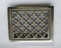 Z08 - KRATKA WENTYLACYJNA NIKLOWANA - 12X16 CM ŻELIWNA KOMINKOWA ŻELIWO