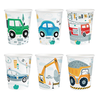 kubki jednorazowe  auta 220ml 6szt.  131398