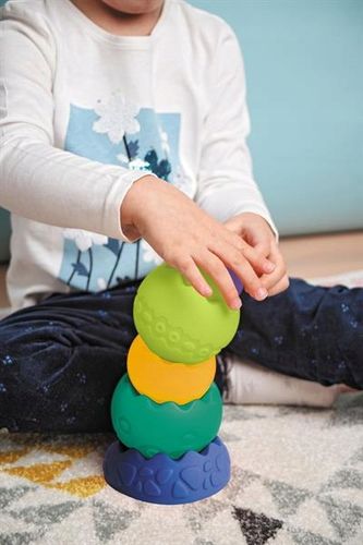 HENCZ PIRAMIDA PIRAMIDKA SENSORYCZNA EDUKACYJNA PASTELOWA WIEŻA KULE 0+ 813 na Arena.pl