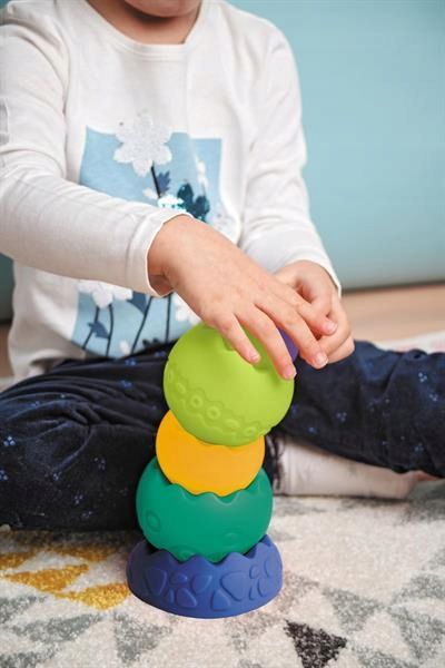 HENCZ PIRAMIDA PIRAMIDKA SENSORYCZNA EDUKACYJNA PASTELOWA WIEŻA KULE 0+ 813 zdjęcie 3