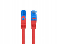 Patchcord Lanberg S/FTP kat.6A 0,5m LSZH CCA fluke passed czerwony