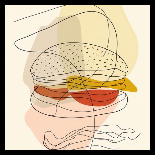 Plakat 30x30cm Cieniutki Burger na Arena.pl