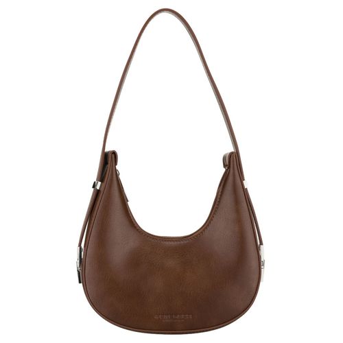 brązowa listonoszka-bagietka damska ze skóry ekologicznej - peterson na Arena.pl