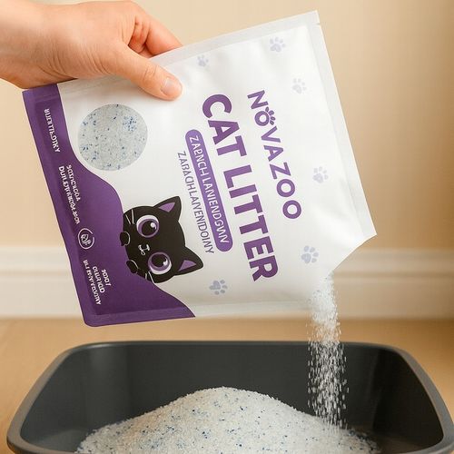 8x ŻWIREK SILIKONOWY LAWENDOWY BEZPYŁOWY PREMIUM DLA KOTA NOVAZOO 3.8L na Arena.pl