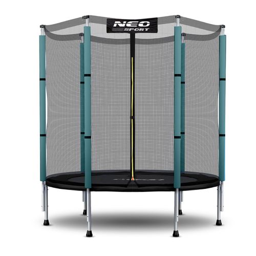 Trampolina ogrodowa dla dzieci, siatka, 140 cm, Neo-Sport, czarny na Arena.pl