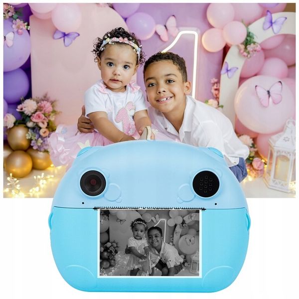 DRUKUŚ APARAT NATYCHMIASTOWY DLA DZIECI FULL HD MINI DRUKARKA + 2SZT ROLEK zdjęcie 6