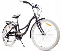 Rower młodzieżowy SUN BABY Flower Bike 24 cali dla dziewczynki Czarny