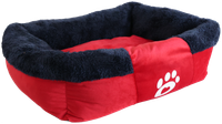 Legowisko dla psa czerwone L prostokątne SOFA 61x51x16cm