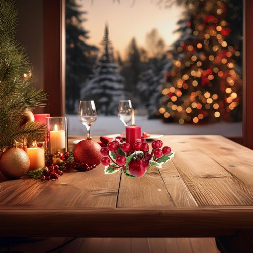 Stroik Wianek Na Świeczkę Głóg Ostrokrzew 3 Cm Boże Narodzenie na Arena.pl