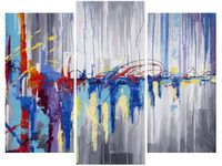 70 90CM OBRAZ 3 ELEM ABSTRAKCYJNY WODOSPAD ŚCIENNY DRUK PŁÓTNO