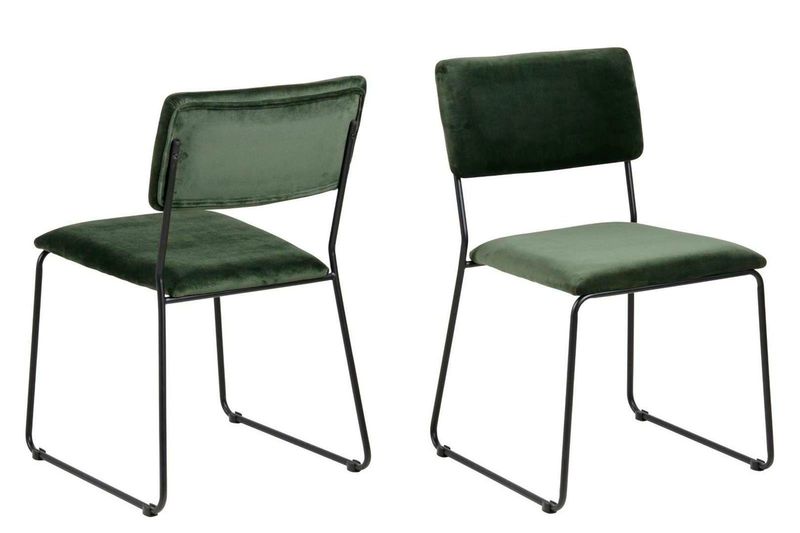 Krzesło Cornelia VIC Forest Green tapicerowane zdjęcie 2