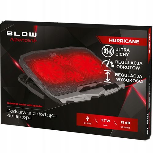PODSTAWKA PODKŁADKA CHŁODZĄCA POD LAPTOPA 12-17" DUŻA STABILNA GAMINGOWA na Arena.pl