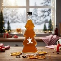 5X Butelki CHOINKA 500ML Z NADRUKIEM na likier nalewki BUTELKI ŚWIĄTECZNE