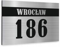 Numer domu Tabliczka ADRESOWA SREBRNA 40x30 DUŻA