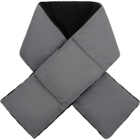 Szalik Zimowy Polarowy Pikowany Wiatroszczelny Uniwersalny Szary 87x13 cm