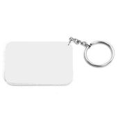Brelok Plastikowy Prostokątny 66 x 47 mm Biały Sublimacja Termotransfer