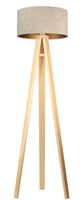 Lampa stojąca HOME 40 beżowa/złota/sosna