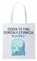 Dla Cioci Cioteczki Torba Eco Biała Shopper Z Nadrukiem Ze Zdjęciem