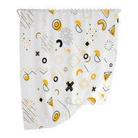 Zasłona Prysznicowa na Przelotkach Wodoodporna Biała Poliester 180x180 cm