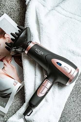 suszarka do włosów czarna 2200w ion + dyfuzor adler ad 2248b na Arena.pl