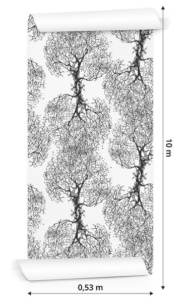 Tapeta Oryginalne Czarno - Białe Drzewa zdjęcie 3