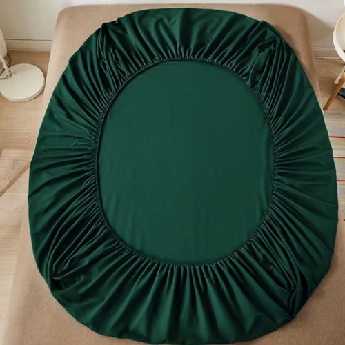 PRZEŚCIERADŁO Z GUMKĄ 200x220 NA MATERAC MIĘKKIE GŁADKIE Z BAWEŁNĄ CIEMNY ZIELONY na Arena.pl