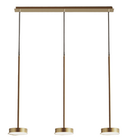 Lampa wisząca CGSPOTLED3L COPEL okrągła zwis LED 36W 3000K dyski na listwie antyczny mosiądz