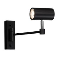 Kinkiet LAMPA ścienna FUSSA 2209 Shilo regulowana OPRAWA sufitowa metalowy reflektorek tuba czarna