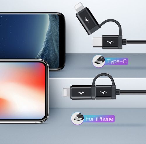 Baseus TYPE-C USB-C Lightning 4.8A ładowarka samochodowa mocna na Arena.pl