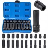 Falon-Tech zestaw nasadek udarowych 10-19 mm 1/2" długie + krótkie 20 el.