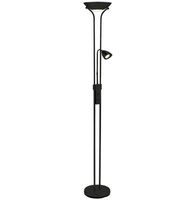 Podłogowa lampa stojąca Detroit 111223 czarna do sypialni metalowa czarna