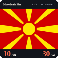 Karta eSIM Internet Macedonia Płn. 10 GB na 30 dni - bez rejestracji