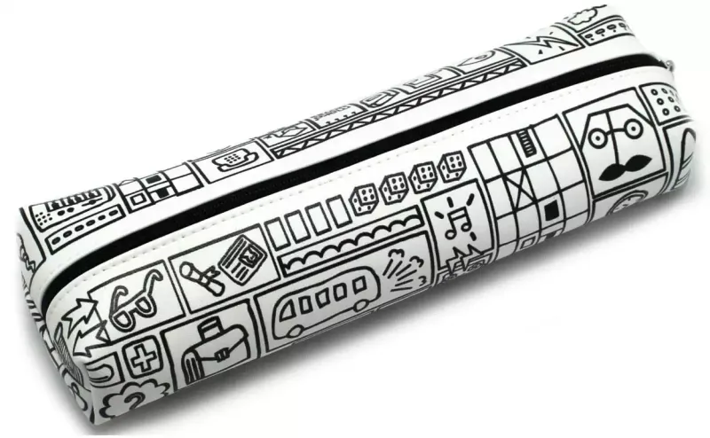 Doodle Piórnik duży wzory zdjęcie 1