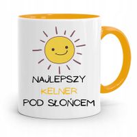 Dla Kelnera Kubek Żółty Najlepszy Pod Słońcem Z Nadrukiem Ze Zdjęciem