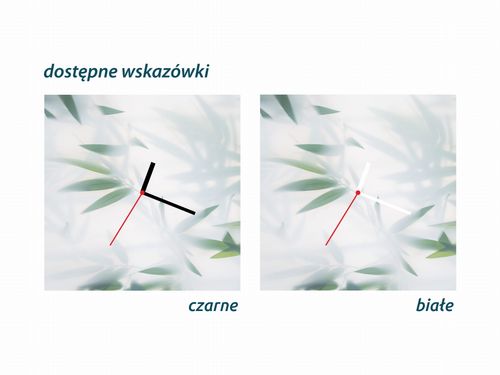 ZEGAR SZKLANY ROMB - Zamglone liście na Arena.pl