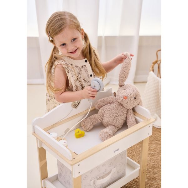 VIGA Drewniany Przewijak 2w1 Wanienka dla Lalek zdjęcie 64