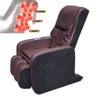 FOTEL MASUJĄCY Z ROLKAMI SHIATSU WIBRACJA KRZESŁO DO MASAŻU LUXSUS