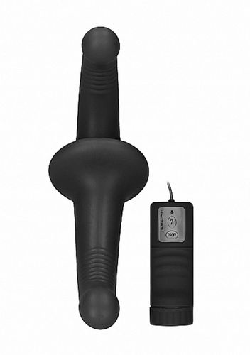 Vibrating Silicone Strapless Strapon - Black na Arena.pl