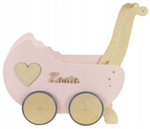 drewniany WÓZEK DLA LALEK + IMIĘ POŚCIEL stopery na Arena.pl