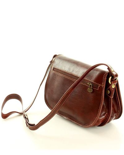 Włoska listonoszka damska skóra naturalna MARCO MAZZINI - Cremona brąz na Arena.pl